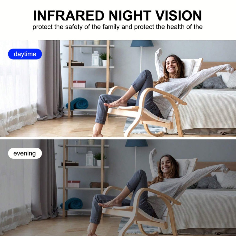 Wireless Security Camera System 1080P HD Indoor 2 Pack with Night Vision Two-Way Audio Pan Tilt Zoom