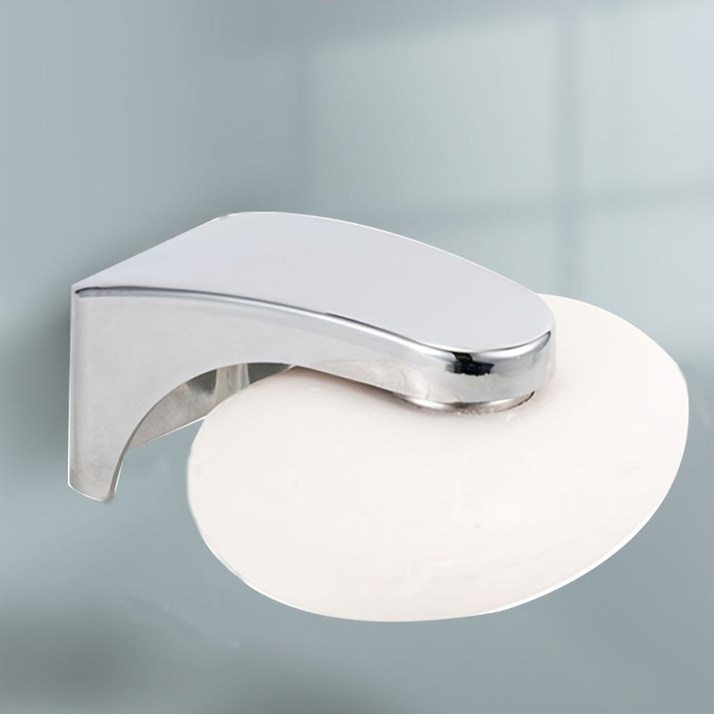 Dispensador de jabón magnético de pared con estante de almacenamiento con drenaje para baño