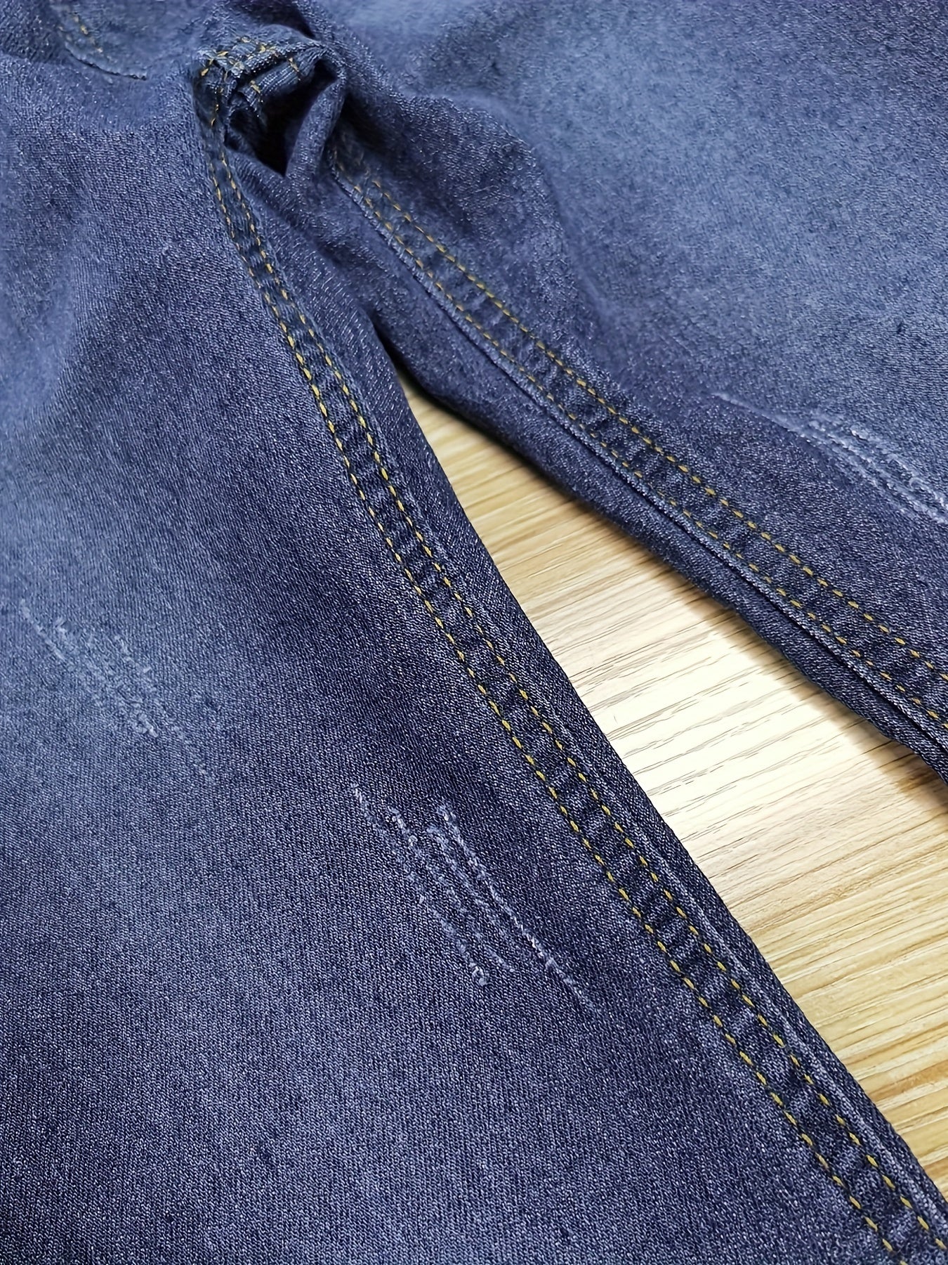 Jeans ajustados para niños y niños con bolsillos, mezclilla de color sólido, primavera y otoño