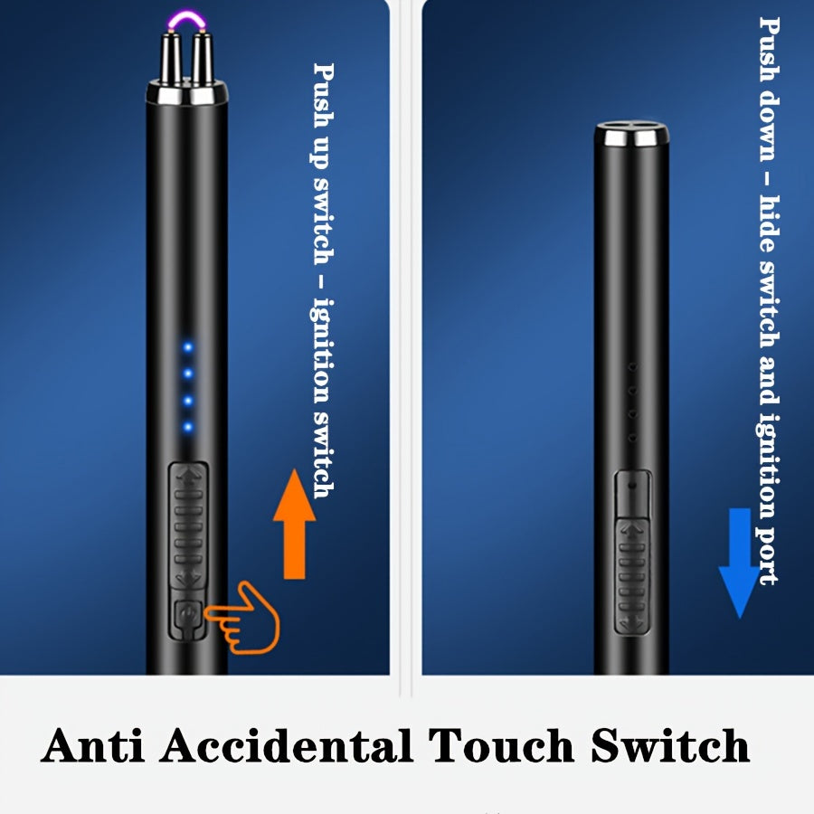 Qayta to'ldiriladigan elektr arc yondirg'ich, shamolsiz gaz pechka, sham, BBQ, sayohat, ochiq havoda foydalanish uchun