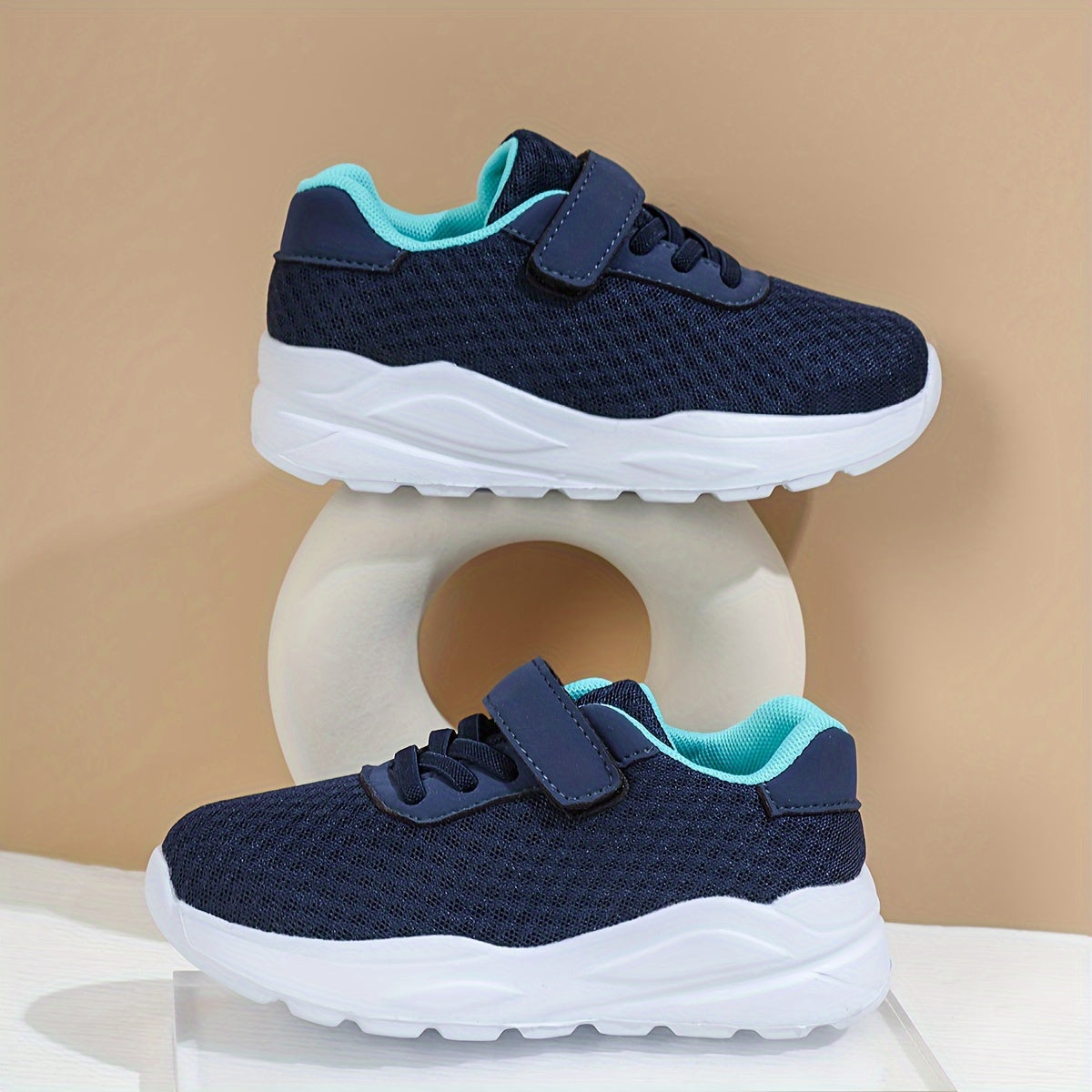 Boys Breathable Casual Sports Shoes Solid Color Fabric Sneakers for Kids