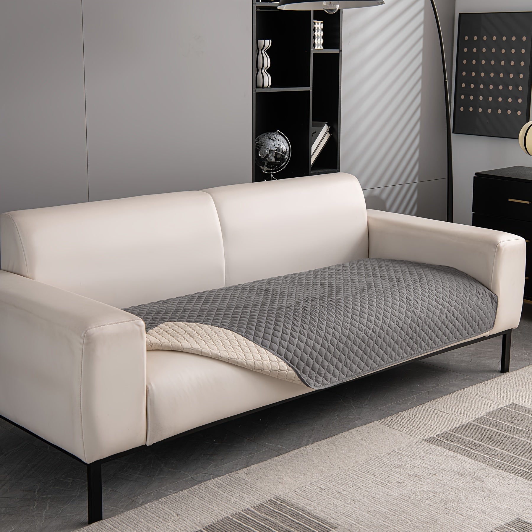 Pet Sofa Cover Four Seasons Machine Washable Fits 1-4 People Polyester