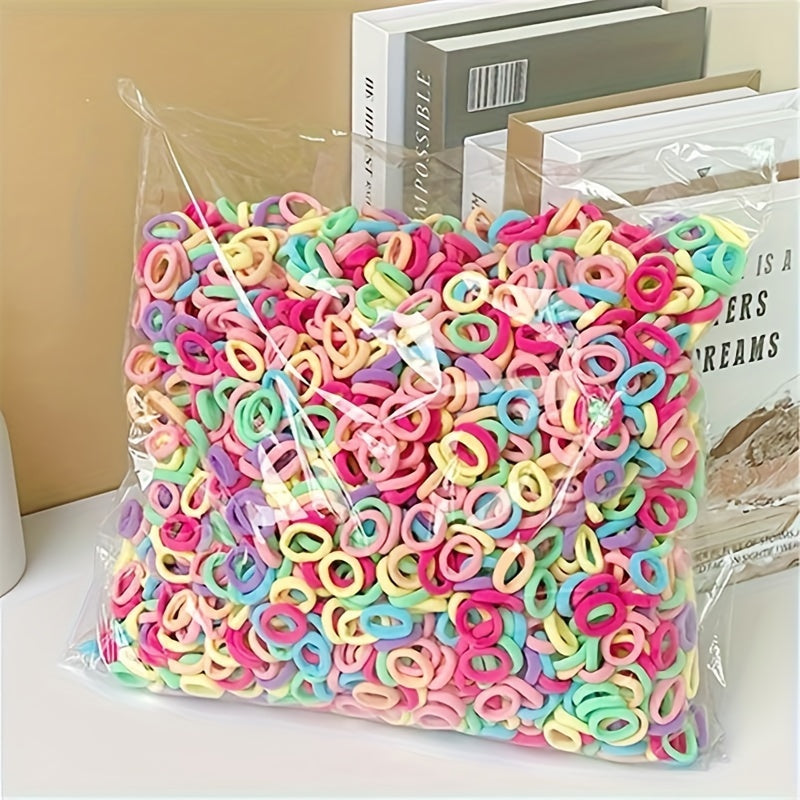 200 rang-barang yumshoq elastik soch bog‘lamlari, qizlar uchun ponytail to‘plami