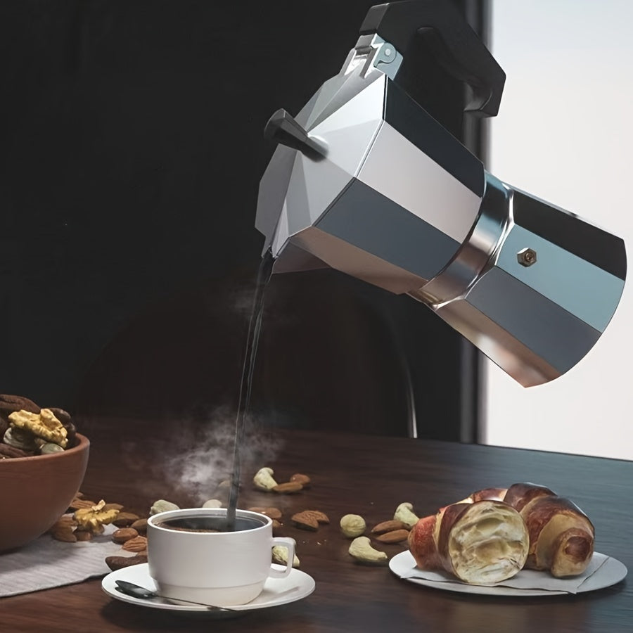 Traditional Italian Espresso Maker Aluminum Coffee Pot for Manual Brewing and Mochas