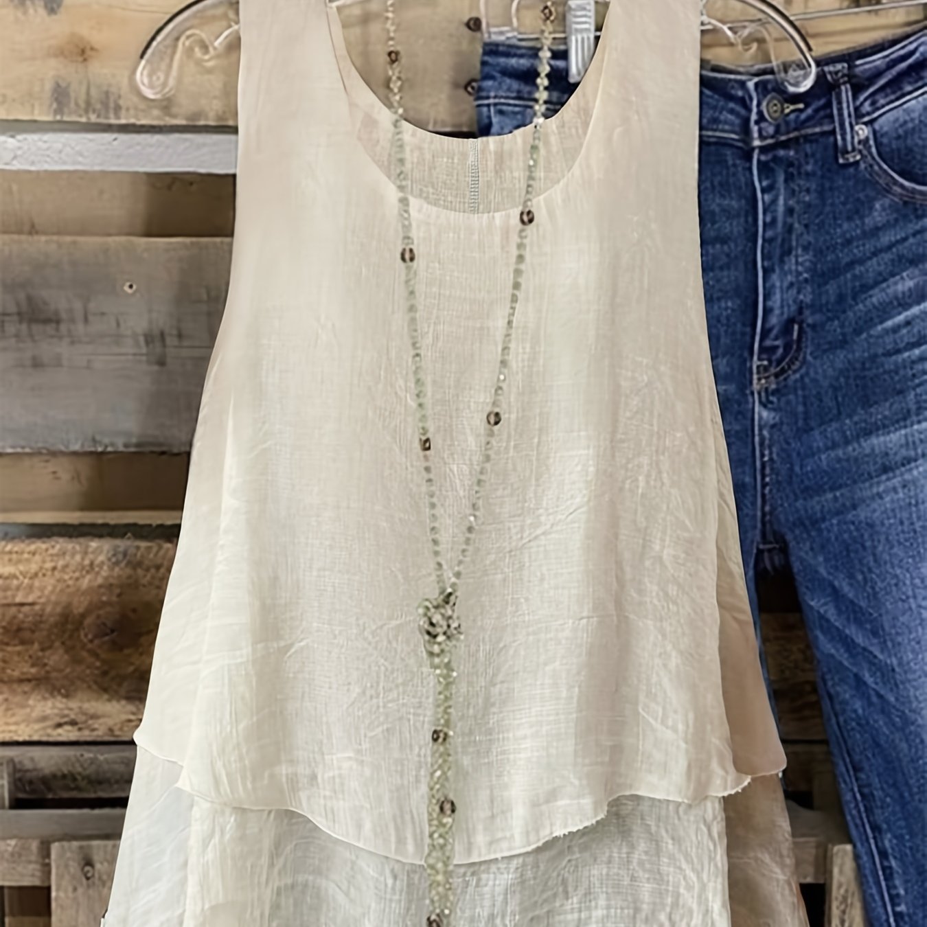 Топ без рукавов для женщин больших размеров с текстурированной тканью и дышащим материалом