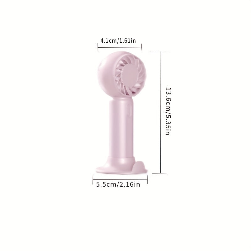 Mini Handheld Fan with 3 Speeds Rechargeable USB Portable Travel Office Outdoor