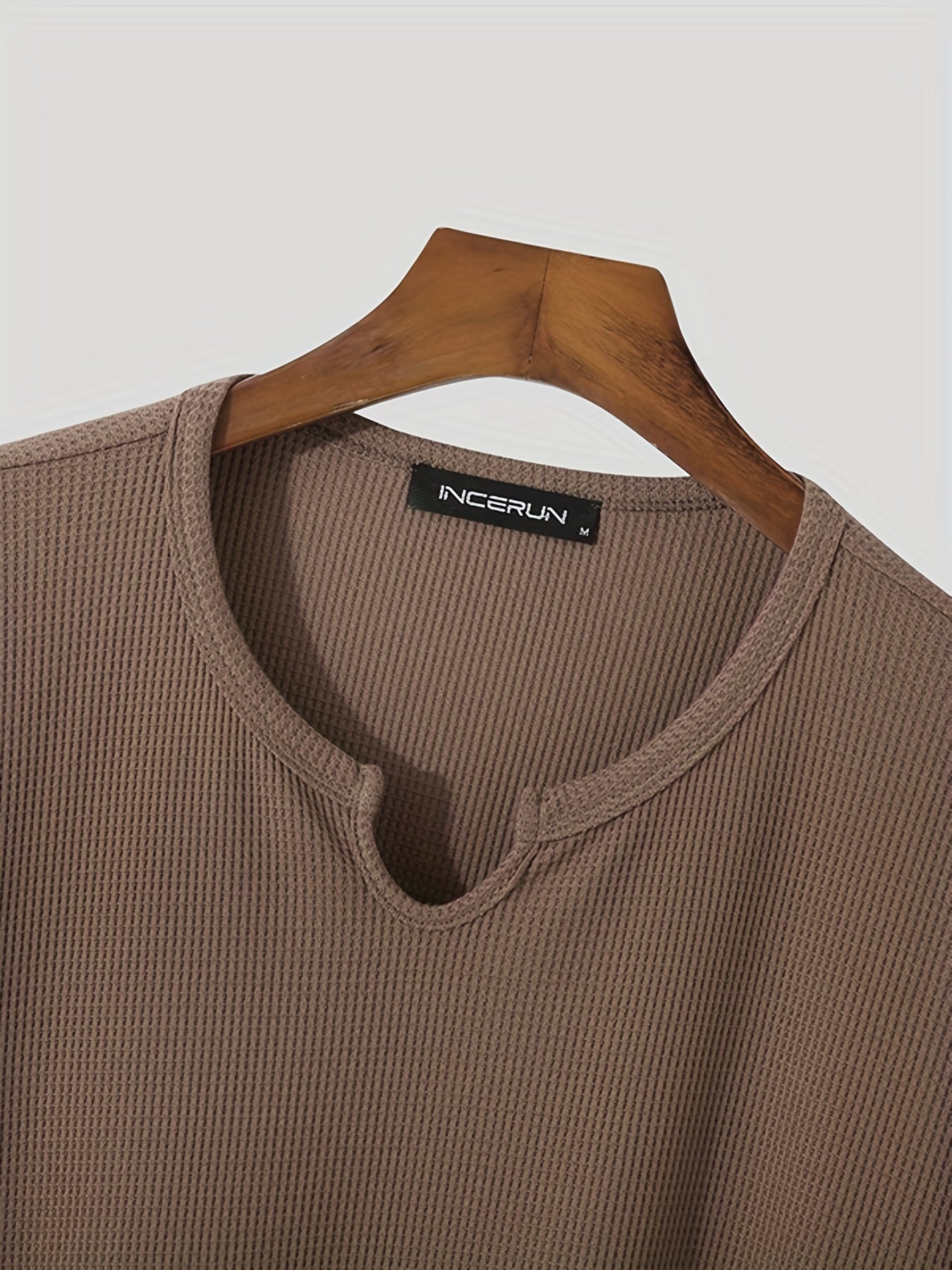 Мужская повседневная текстурированная футболка с V-образным вырезом и опущенными плечами свободного кроя для лета, размеры S-5XL