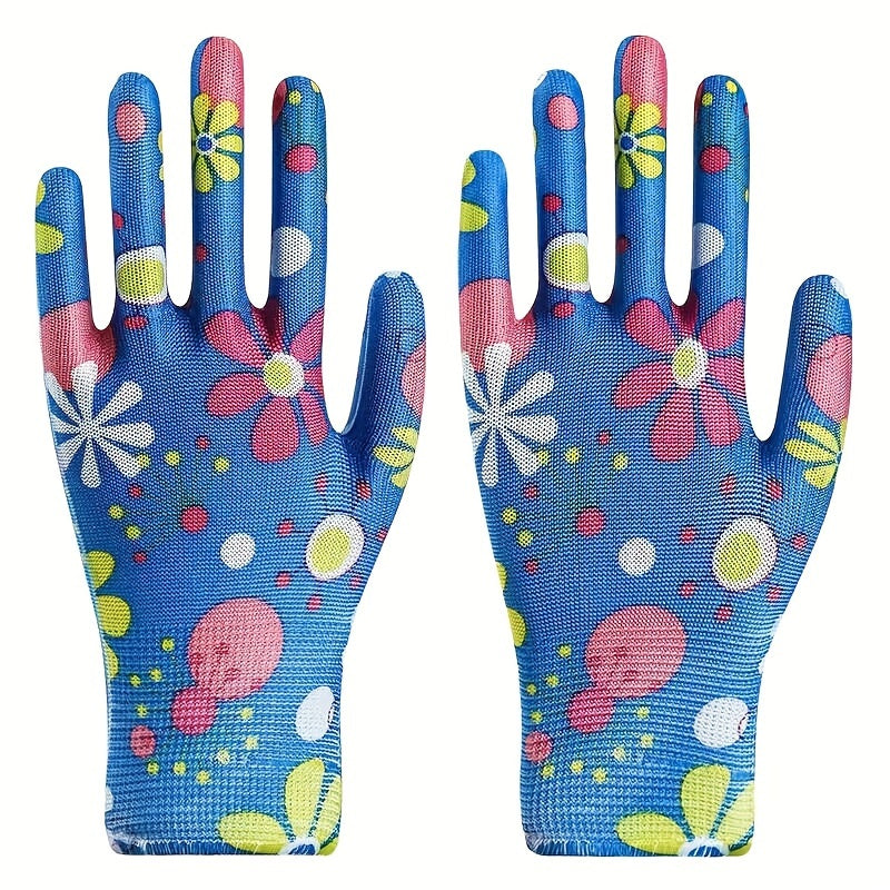 Nylon Garden Gloves for Women Available in 6 10 12 24 Pcs Flexible Finger Protection for Planting Weeding Seeding