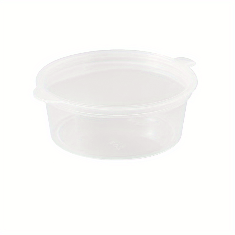 50 Clear Disposable Sauce Boxes for Takeout Food Storage with Lids