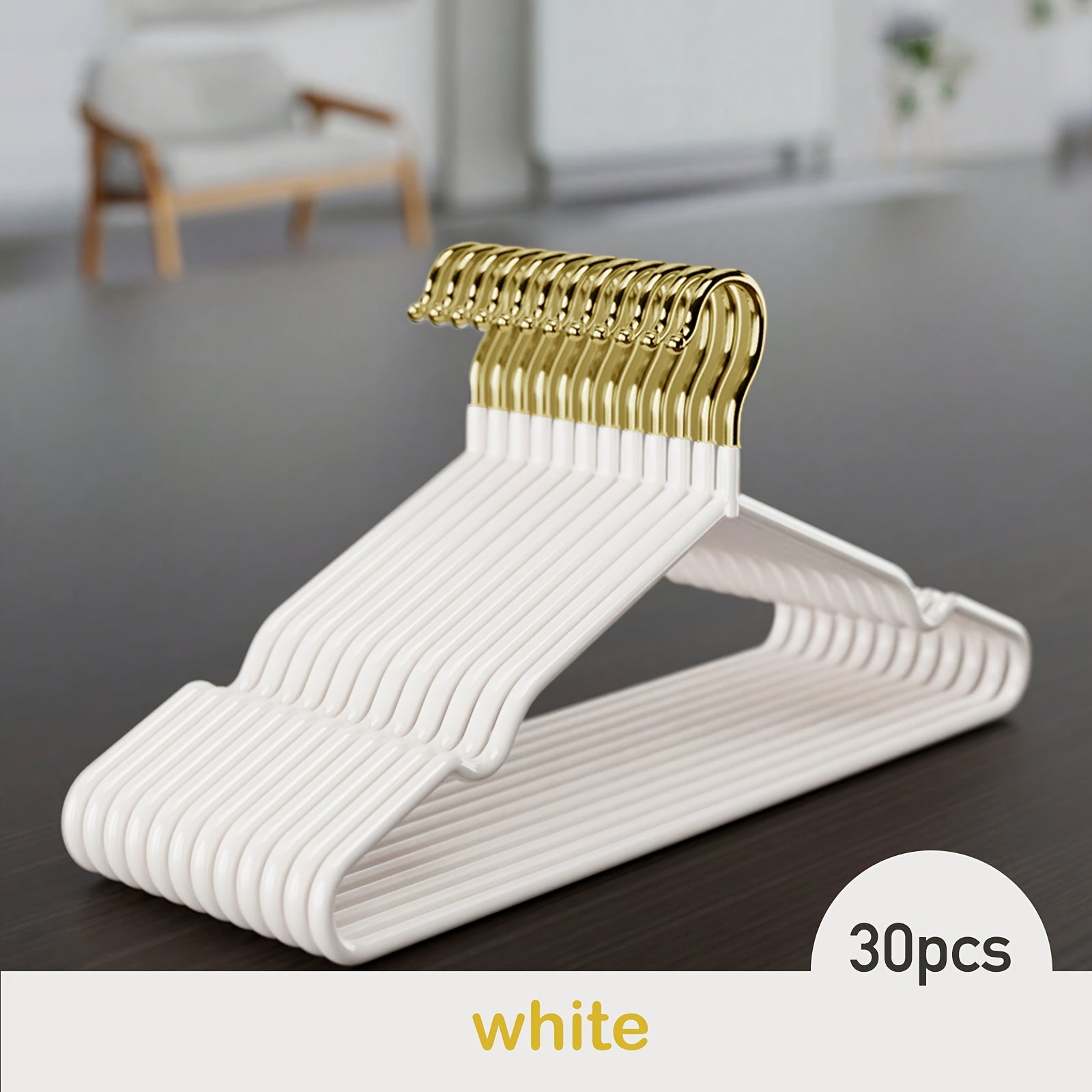 Metal Clothing Hangers Set 10/30 Pack Gold Space Saving Hangers