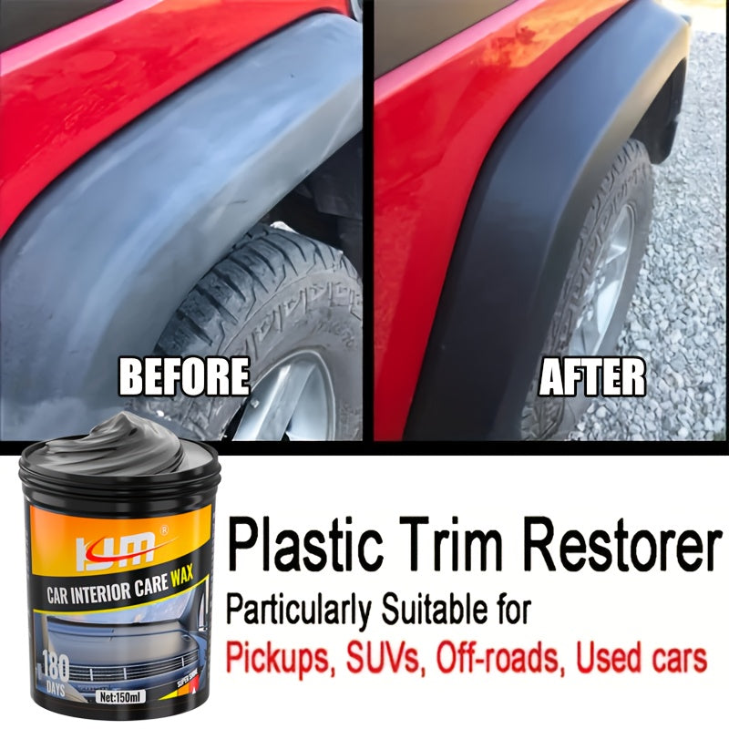 Универсальный воск для ухода за интерьером автомобиля 150 мл Восстановитель пластика и резины, скрытие царапин