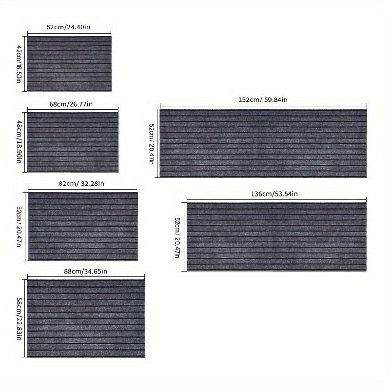 Long Striped Carpet Non-Slip Waterproof Stain-Resistant Entryway Mat
