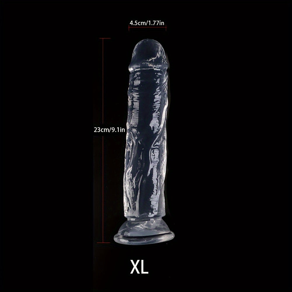 Mujer dildo transparente realista masturbador grande juguete sexual