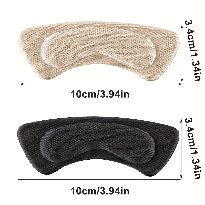 6 Pcs Women Men Thick Cushioned Shoe Insoles Black Beige Anti-Slip