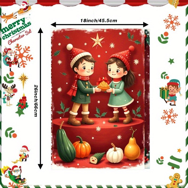 Set of 2 Christmas Kitchen Towels 18x26 Soft Festive Holiday Decor