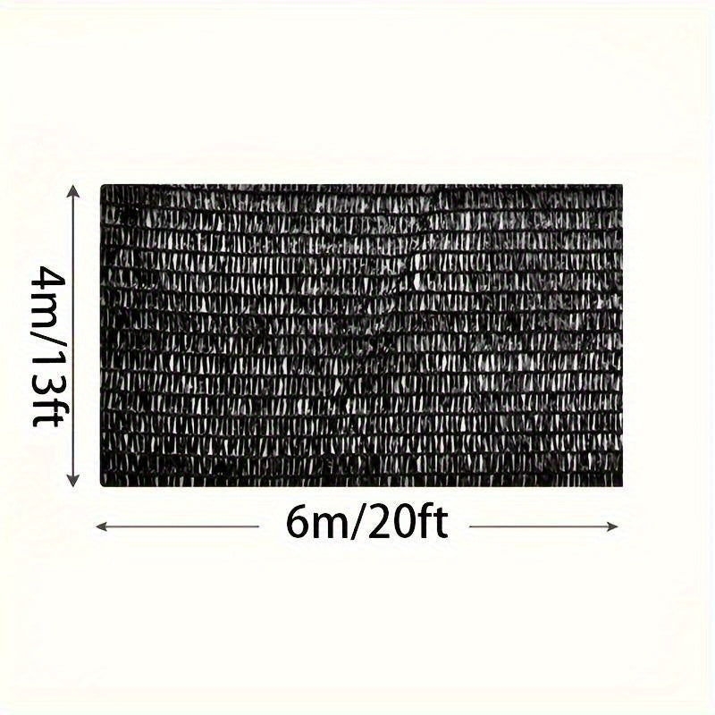 Black Shade Net 40 Dense PE Garden Greenhouse Flower Plant Sun Shade 3.96x6.1 Meters
