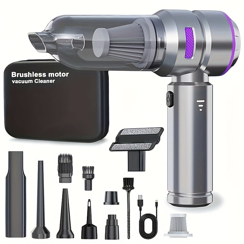 Aspiradora de mano portátil para coche 16KPa de fuerte succión, recargable por USB