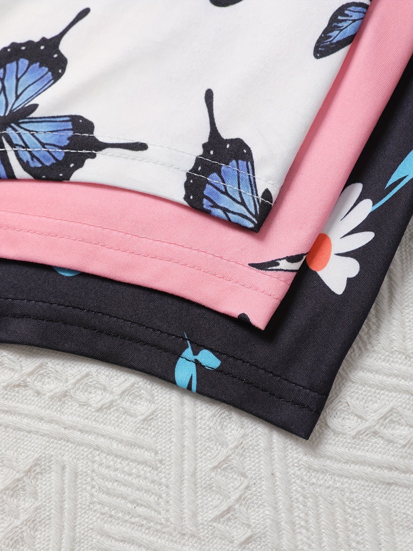 Women Plus Size Pajamas Set with Cartoon Love and Butterfly Patterns Nightgowns