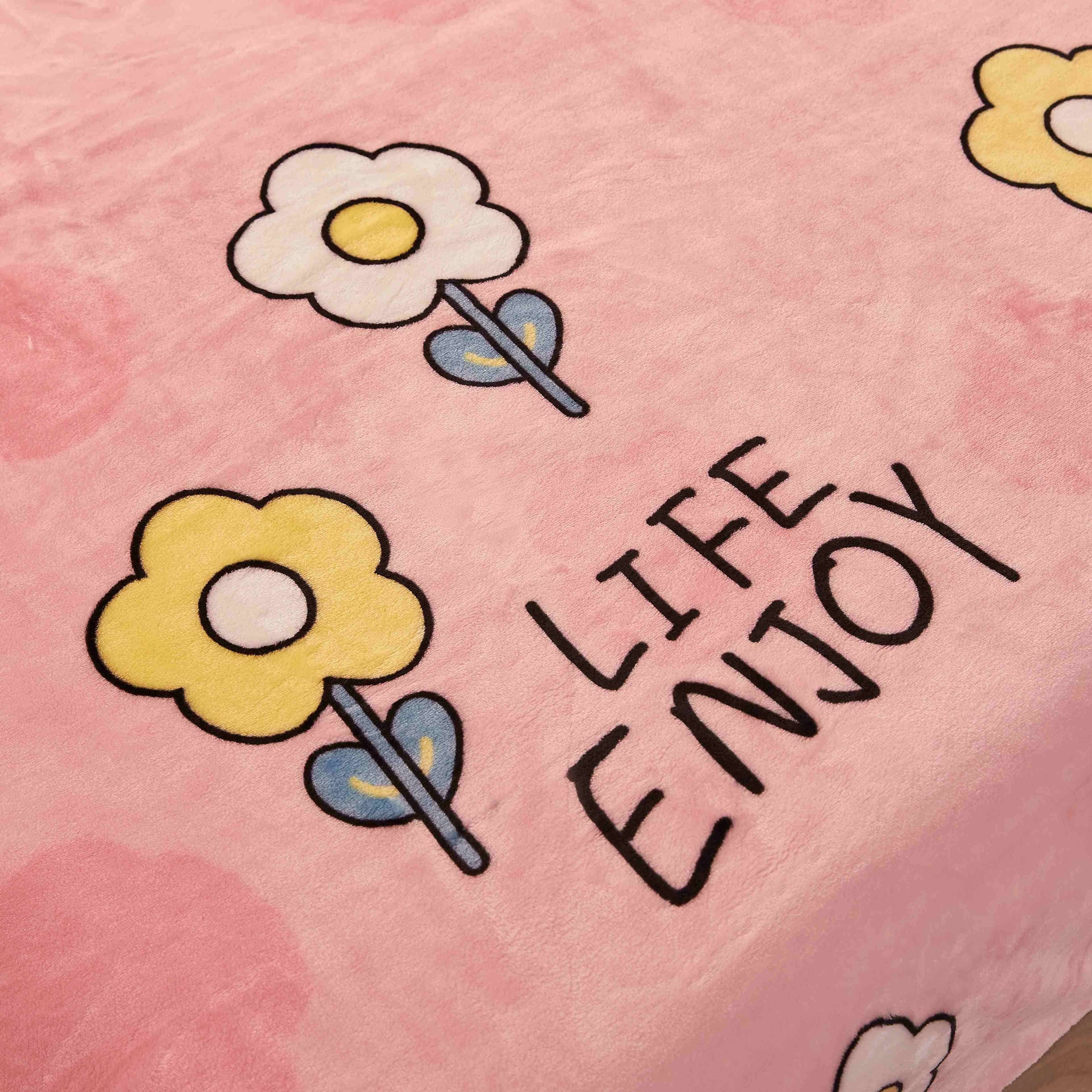 Cozy Flannel Throw Blanket for Couch Bed and Car 69cm x 100cm Plush