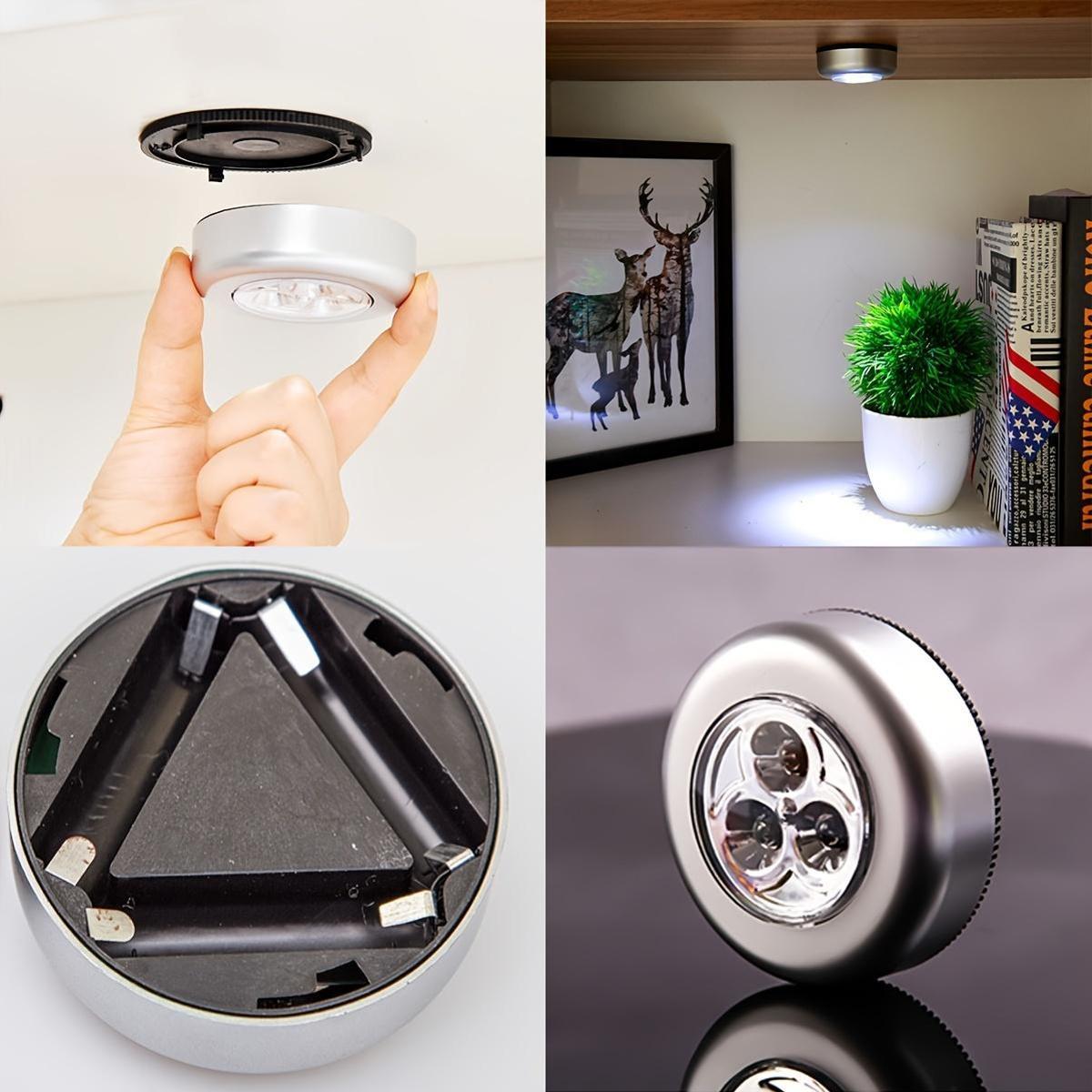 3-Piece Touch Lamp with 3 LED Lights for Emergency Wall Cabinet Bedside Use