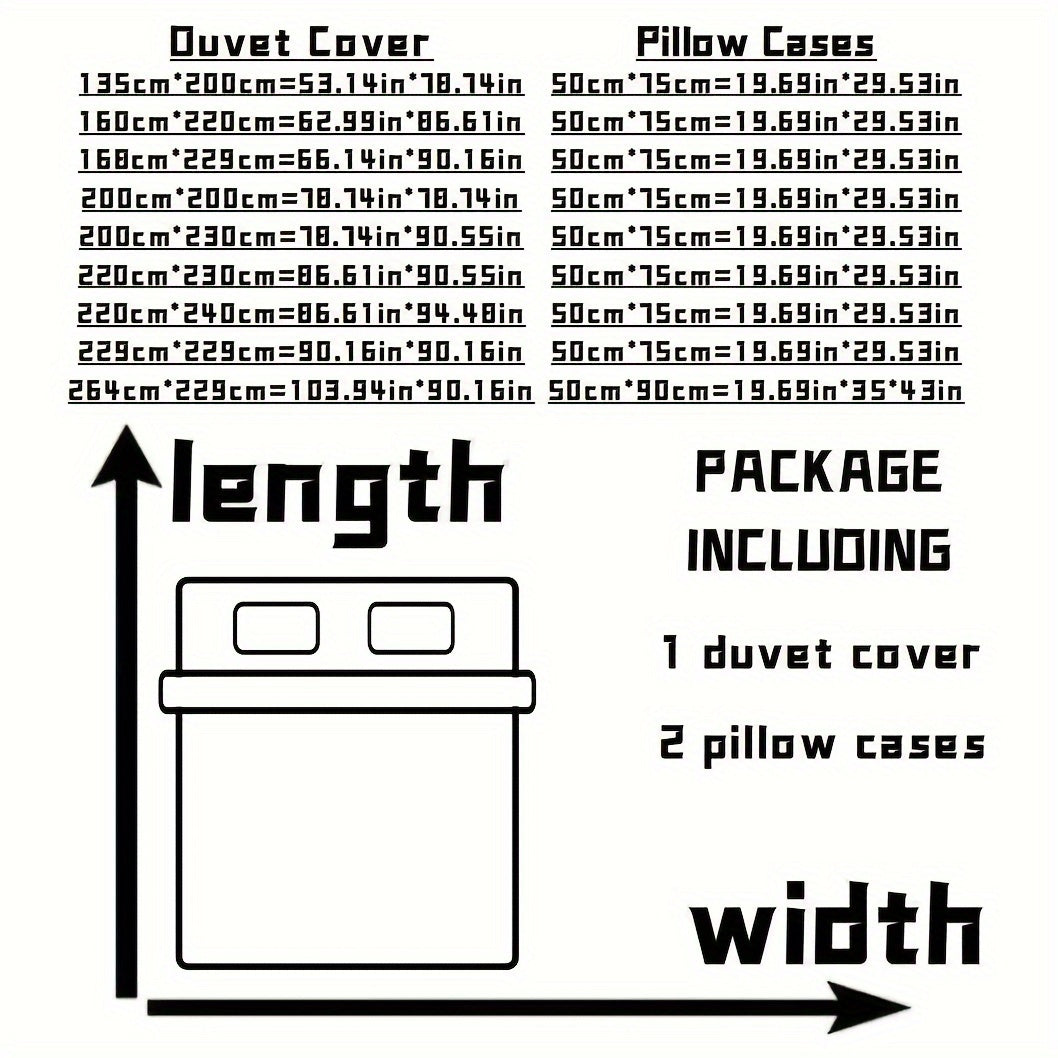 Geometric Pattern Bedding Set Duvet Cover and Pillowcases All-Season Polyester Machine Washable