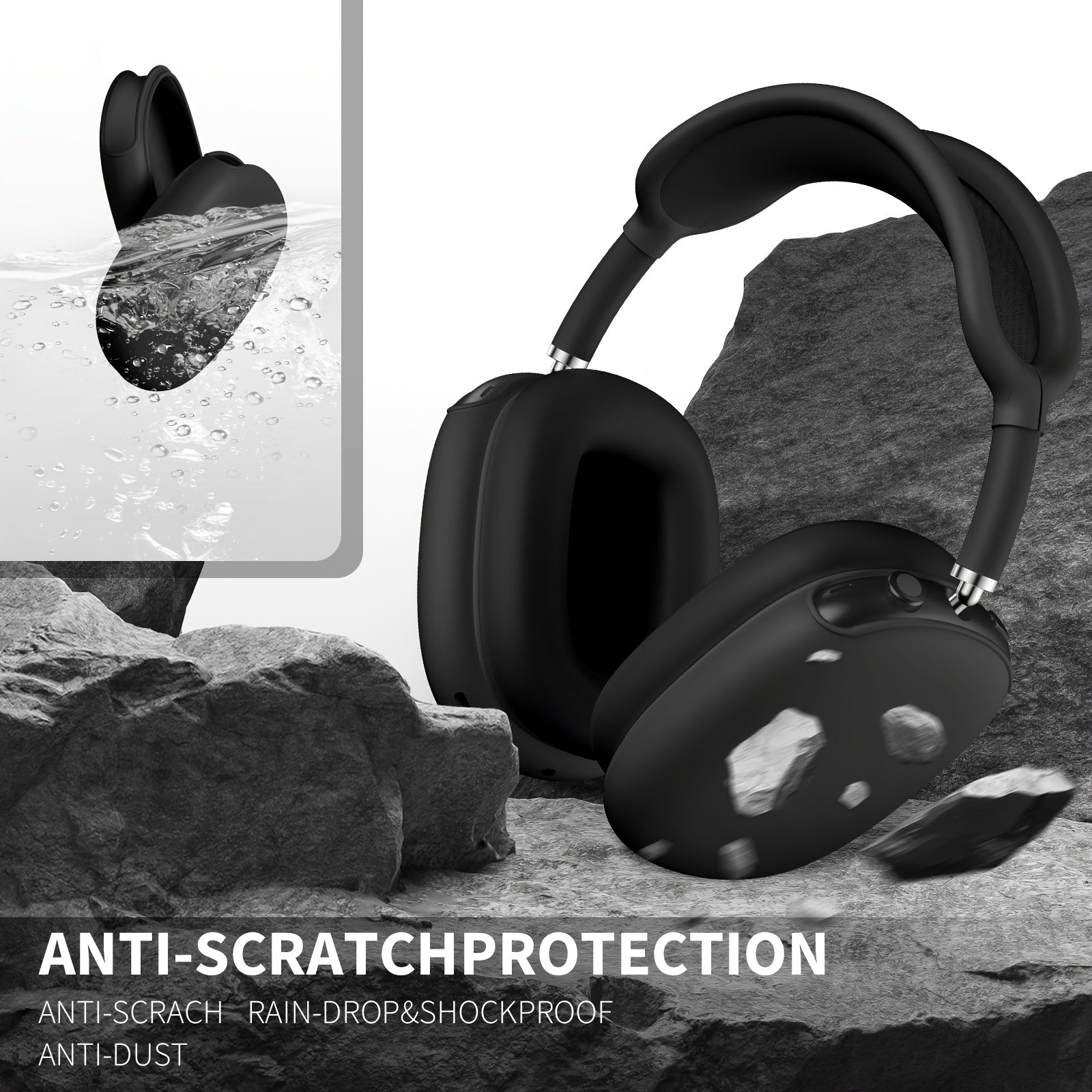 Fundas de silicona para auriculares AirPods Max antirayaduras, a prueba de polvo y golpes, en varios colores