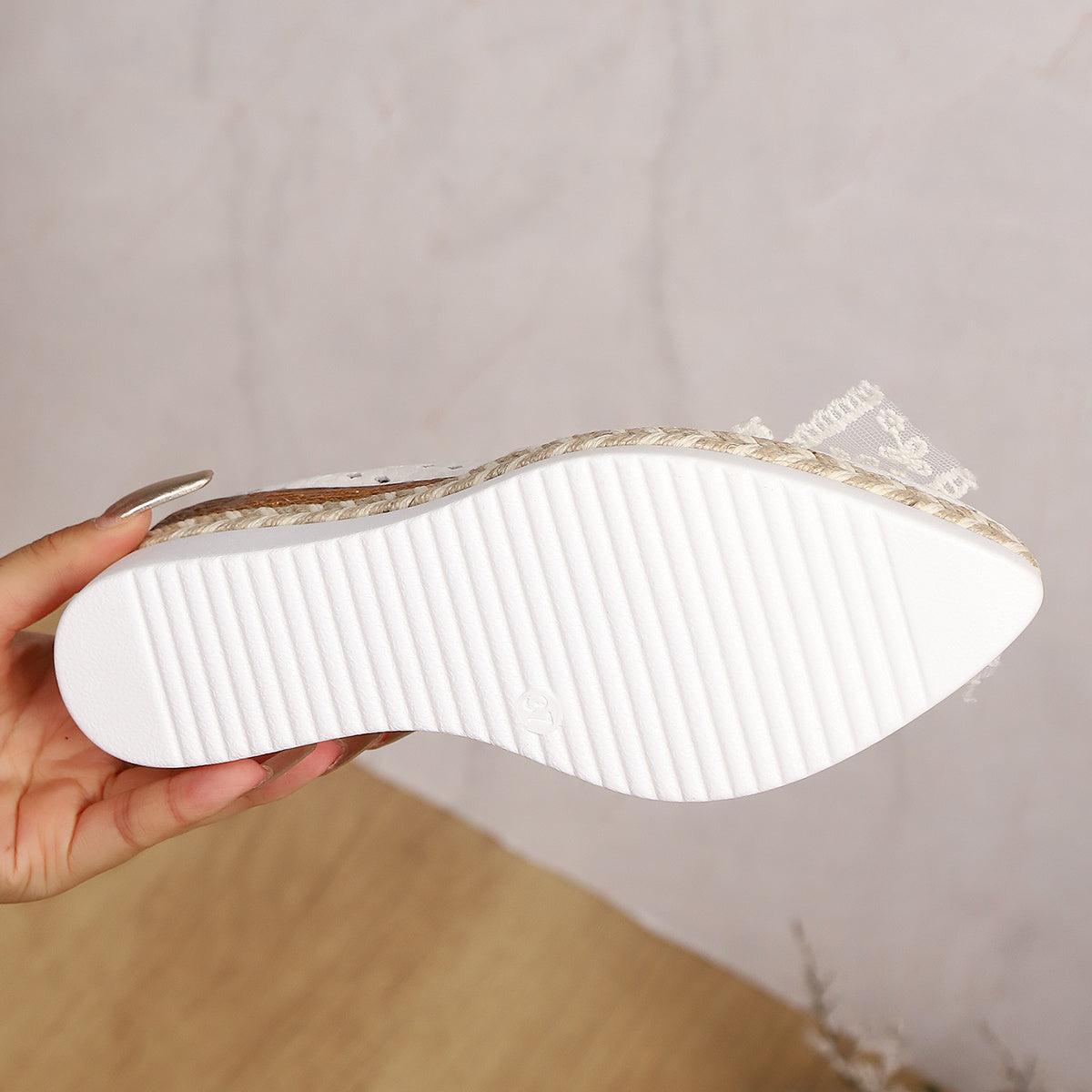 Women's White Lace-Up Wedge Loafers with Bow Pointed Toe All-Season Comfort