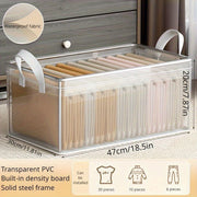 Organizador de ropa interior impermeable con marco de acero, almacenamiento plegable para armario para dormitorios