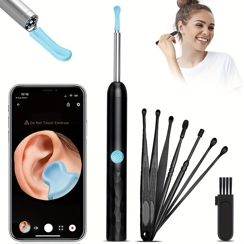 Ear Cleaning Kit with 7 Spoon Cleaners and Rechargeable Lithium Battery