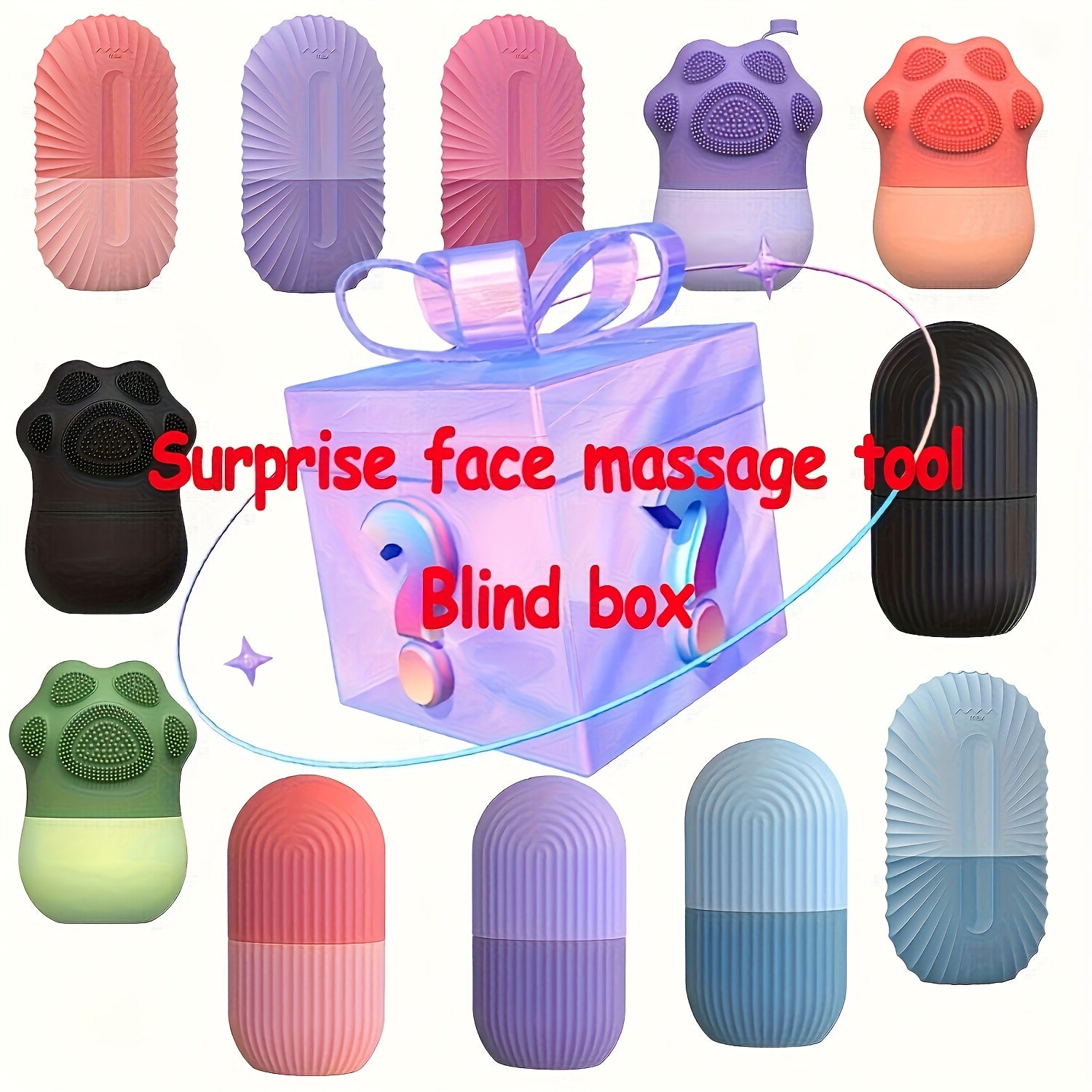 Ko‘rmasiz quti yuz muzli rulon va yuz maskasi asboblari to‘plami