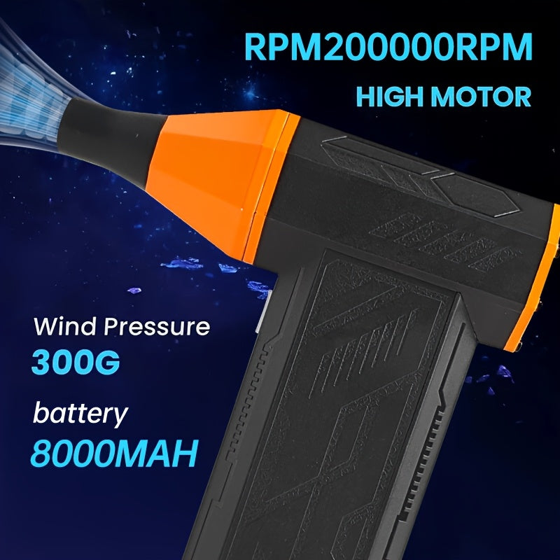 Портативный ручной вентилятор с аккумулятором, турбо высокой скорости, бесщеточный мотор, регулируемый поток воздуха