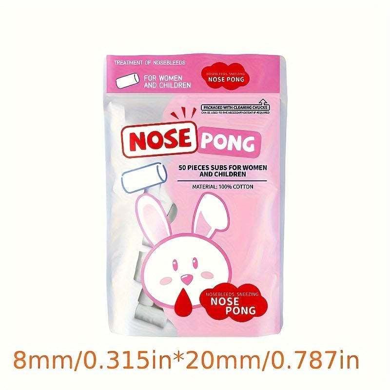 50 Pieces Nasal Bleed Stopper Cotton Balls for Adult Nosebleeds