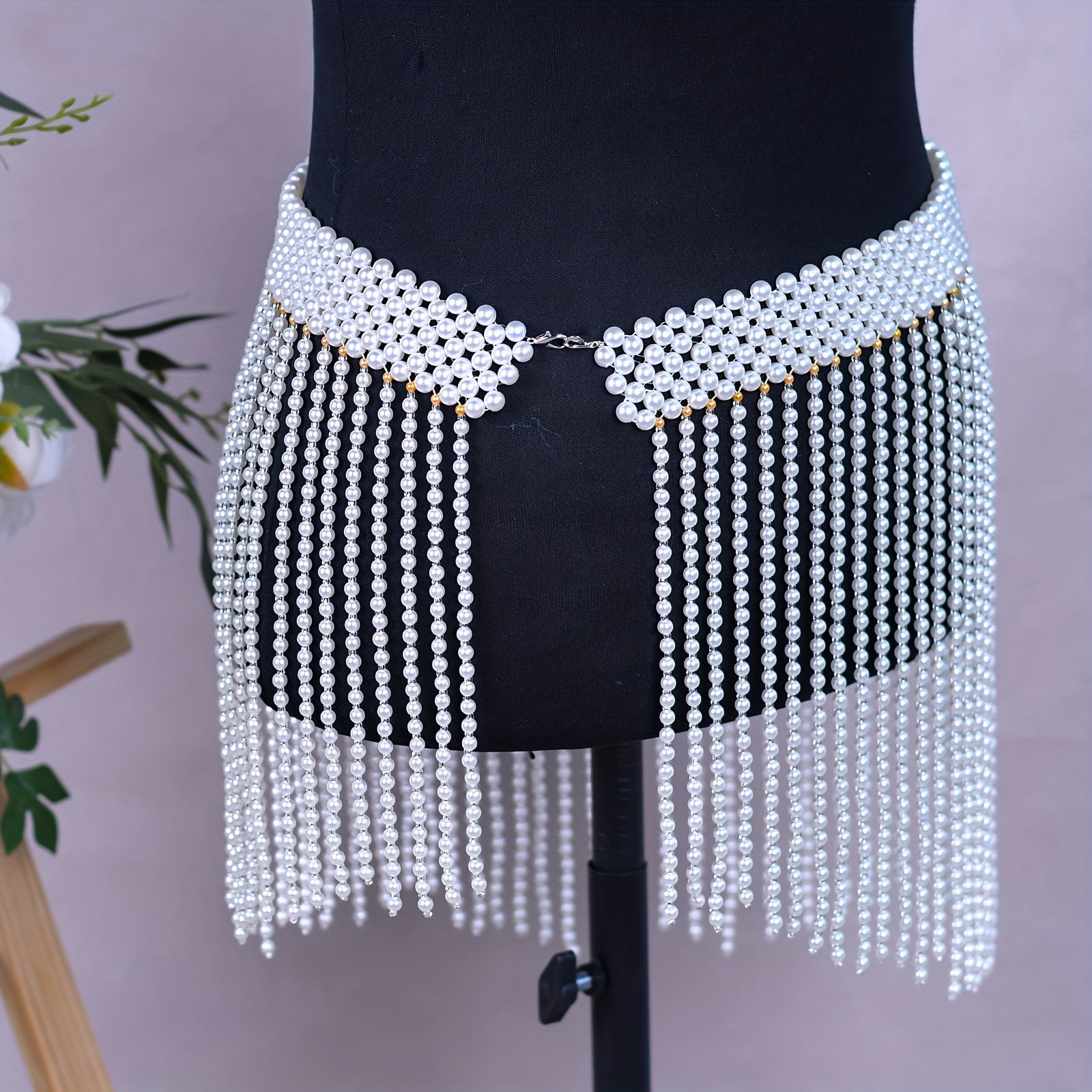 Women's Tassel Waist Chain Beaded Belt for Festivals and Parties