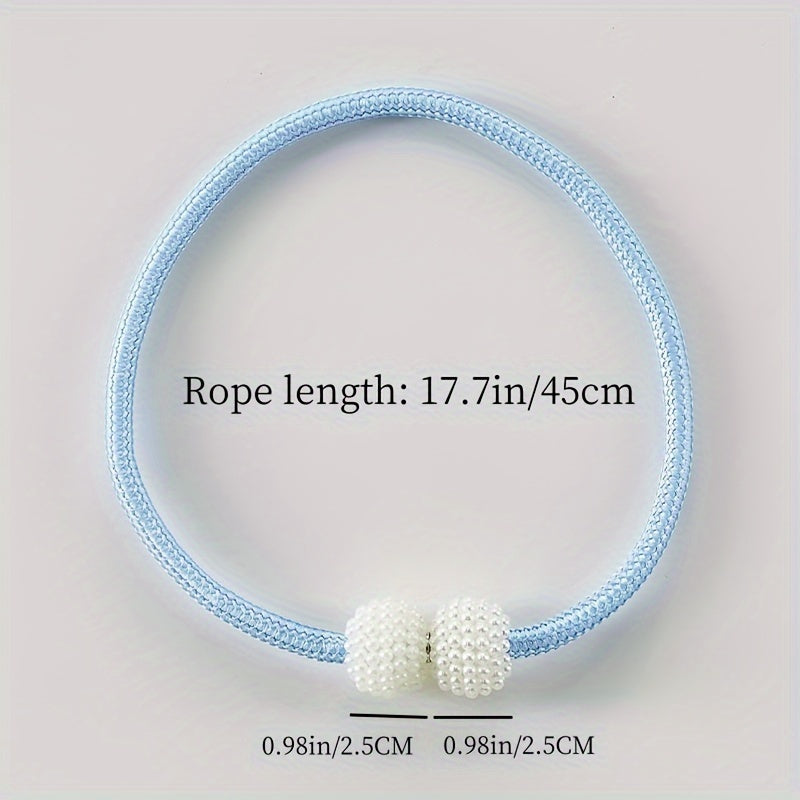 Set of 2 Magnetic Curtain Buckles Space-Saving Tiebacks for Drapery Adjustment