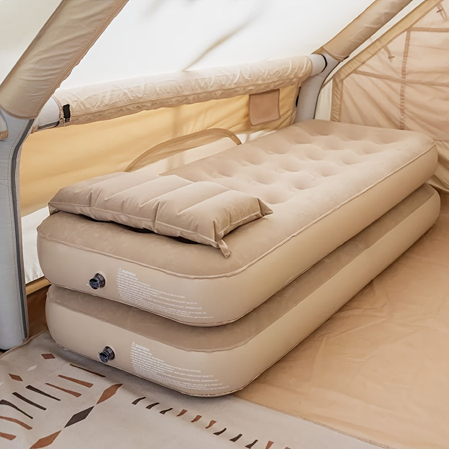 Inflatable Sleeping Pad for Camping and Home Use Two-Person PVC Rectangle