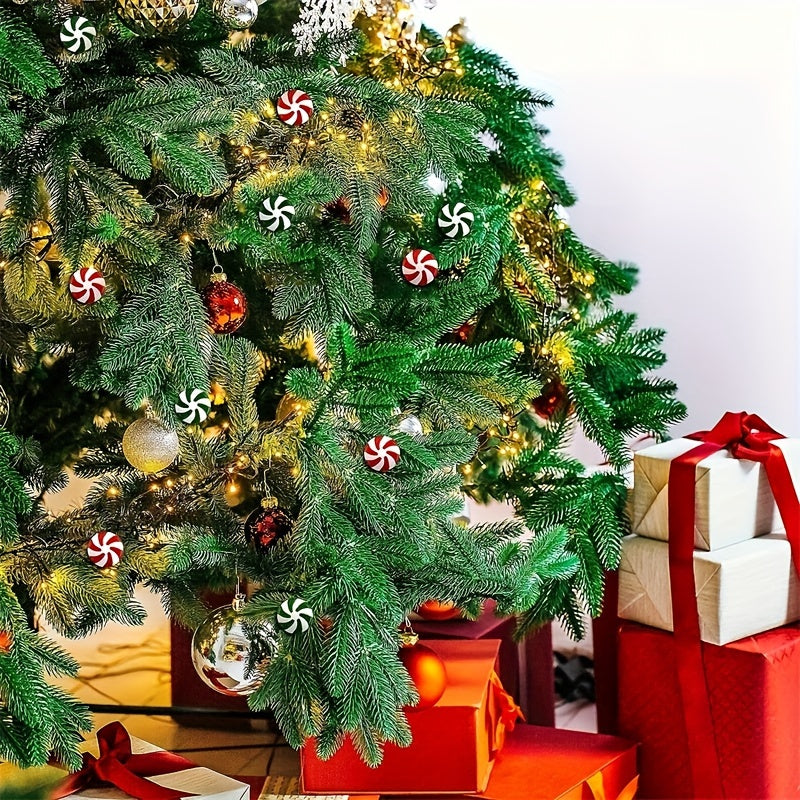 Red and White Candy Cane Decorations for Weddings Christmas and DIY Crafts 50 Pack