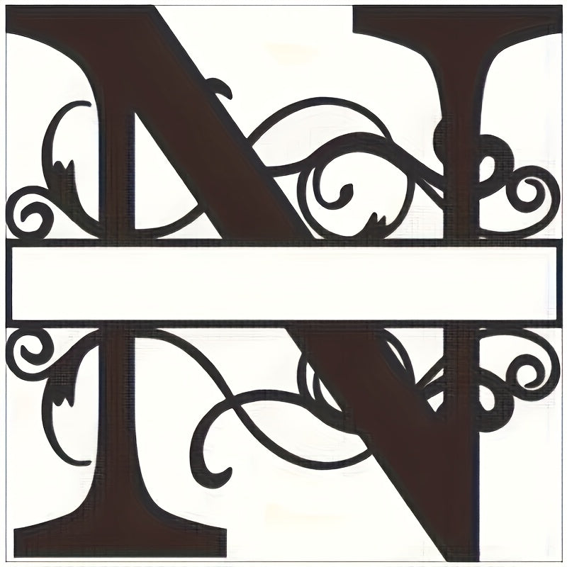 Personalized Last Name Sign with Split Letter Design for Front Door or Garden Decor