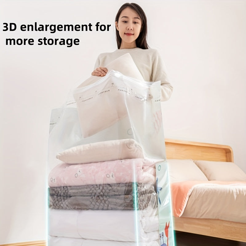 Plastic Vacuum Compression Bag for Clothes Bedding Lightweight Home Use