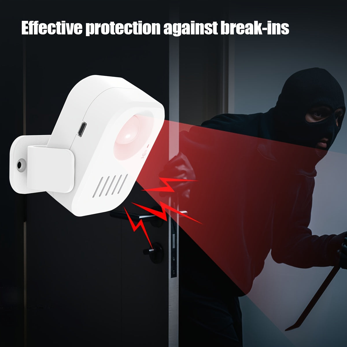 Wireless Infrared Sensor Doorbell with Voice Alert and DIY Recordable Welcome System