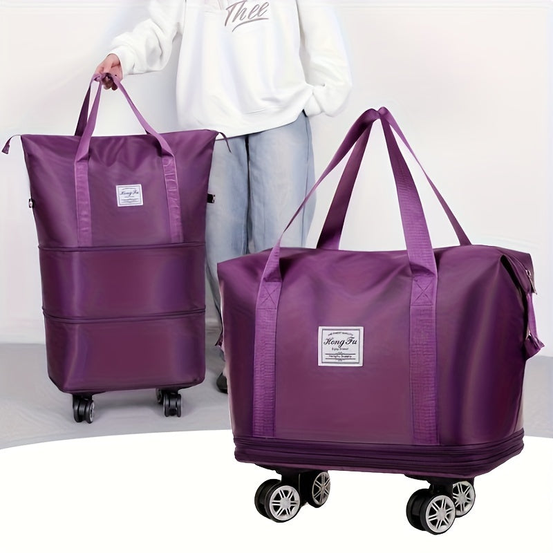 Expandable Waterproof Travel Bag with Spinner Wheels Large Capacity for Business Trips