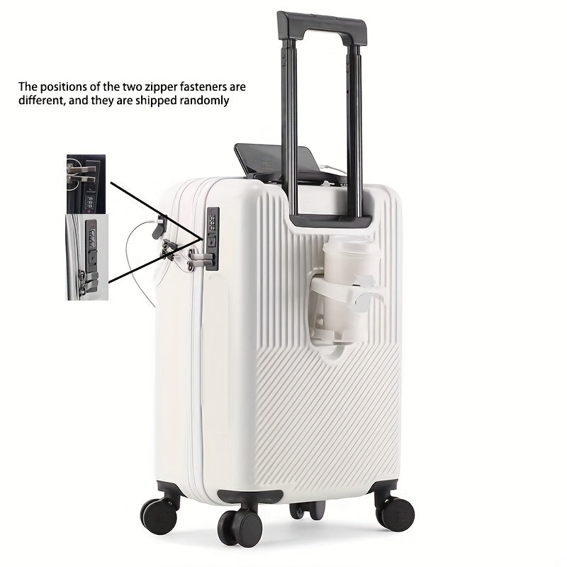 20 dyuymli qattiq qobiq bilan olib yuriladigan sumka TSA qulfi USB zaryadlash Spinner g'ildiraklar bilan