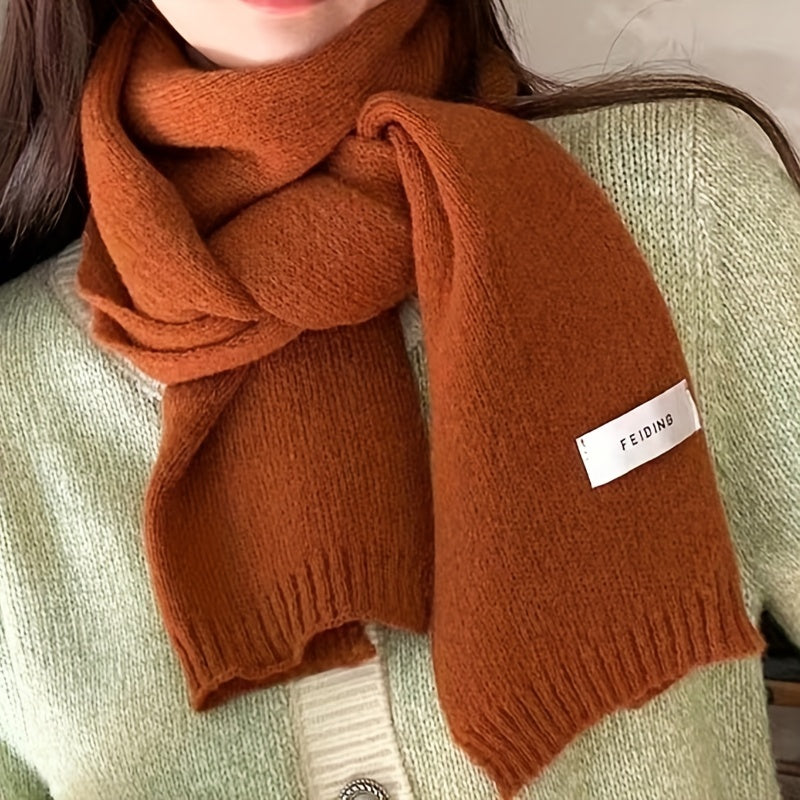 Bufanda de punto grueso para hombres invierno cálido lana regalo accesorios