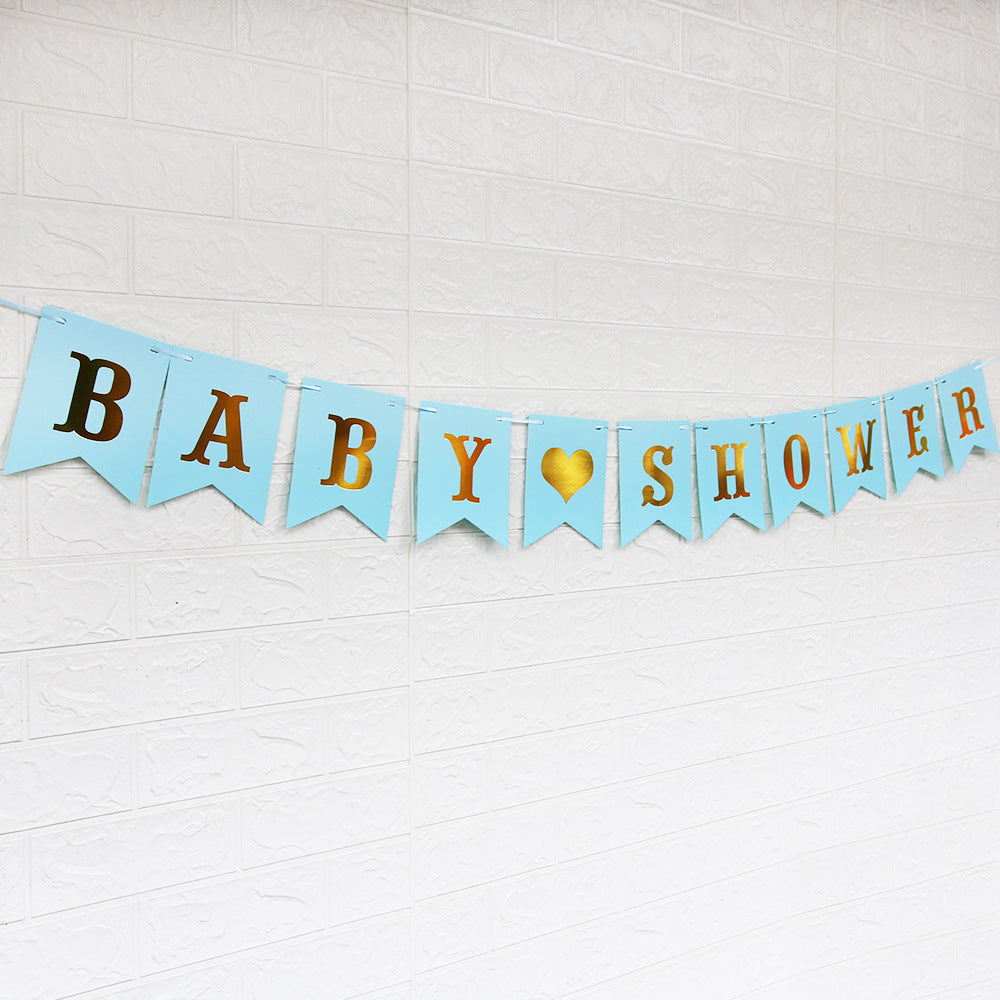 Boy's Burlap Banner for Birthday and Christening Decor