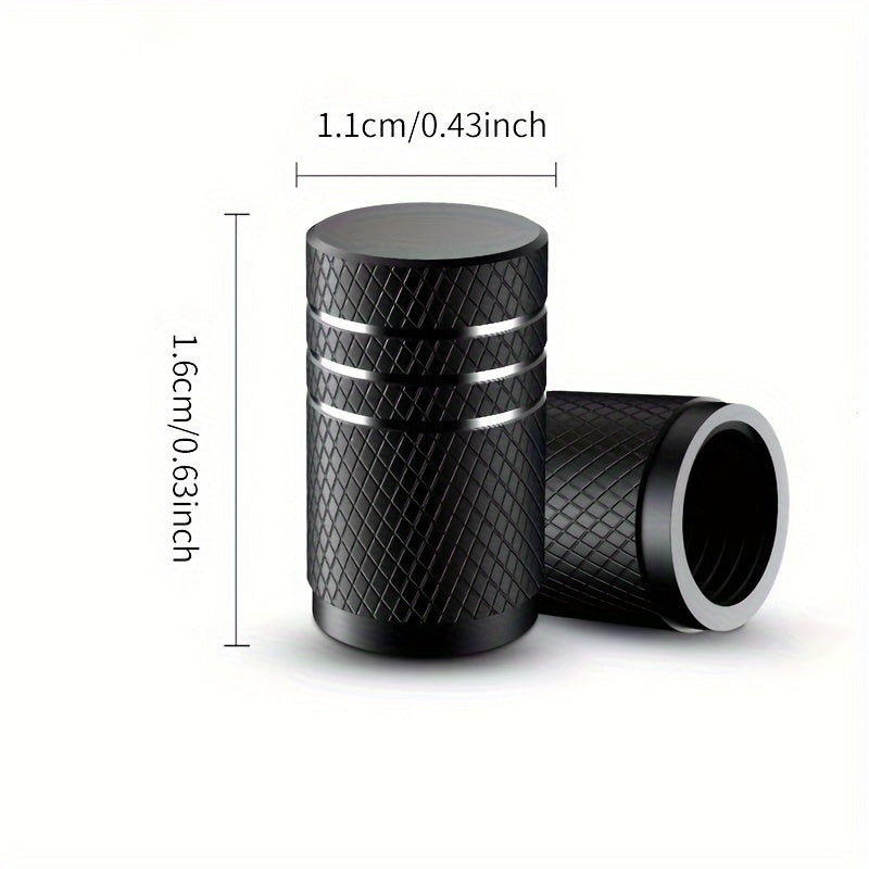 4 Pcs Metal Tire Valve Stem Caps for Cars Red and Gold Protective Covers