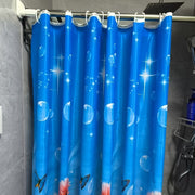 PEVA Waterproof Shower Curtain Anti-Fouling No Punching Includes 12 Hooks