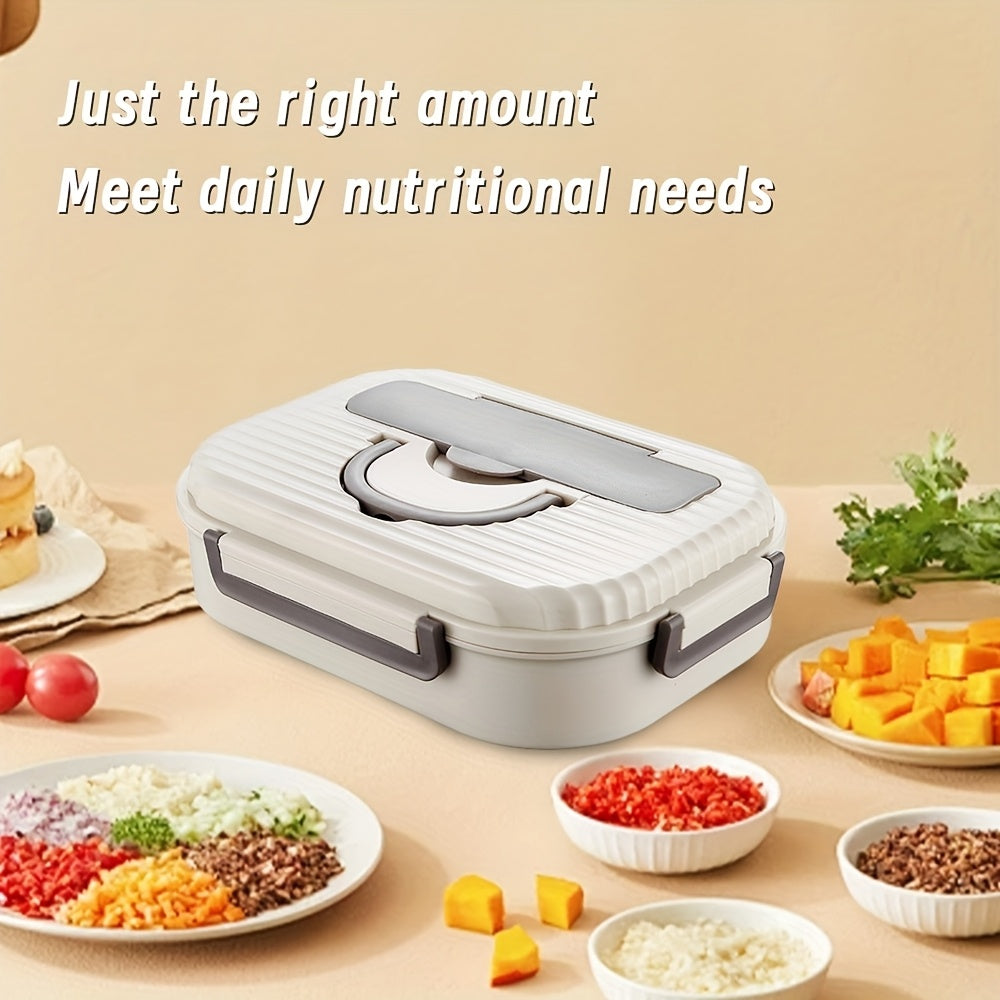 Stainless steel lunch box with compartments microwave water safe includes soup bowls utensils