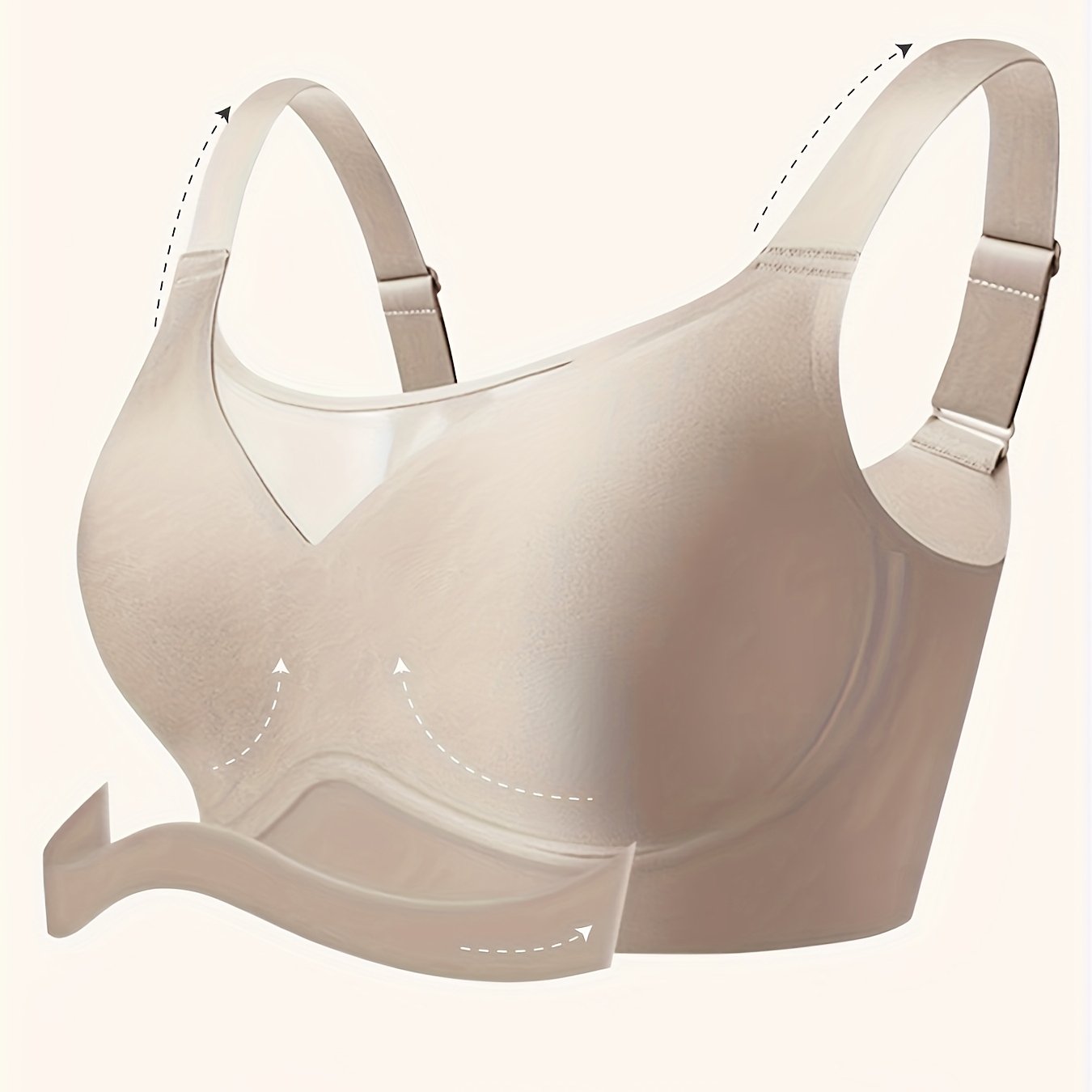 Plus-Size Women's Adjustable Strap High Support Tank Top Bra Yoga Gym Running Activewear