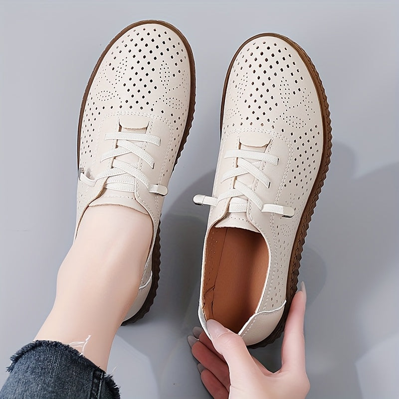 Women's Slip-On Loafers Soft Sole Casual Shoes Breathable PU All-Season