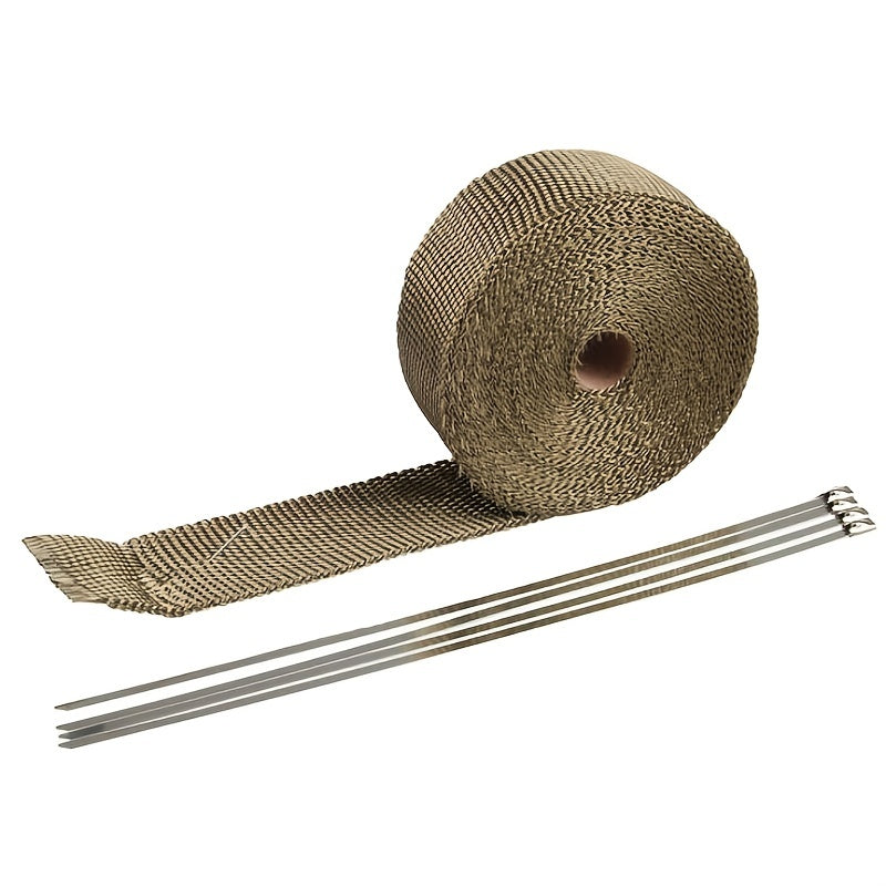 Fiberglass Exhaust Heat Wrap 5m for Motorcycle and Car Pipe Insulation