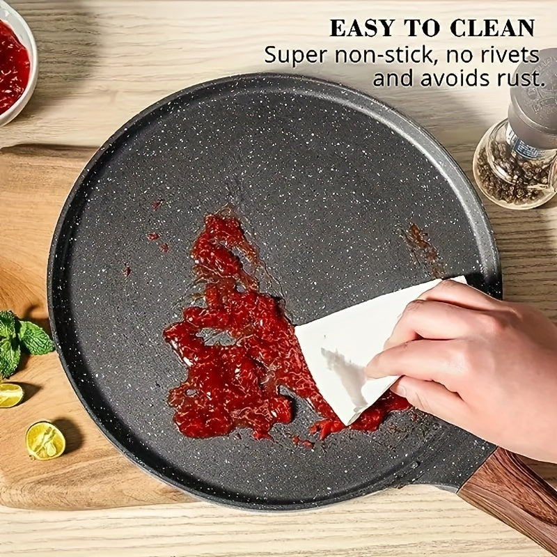 Aluminum Non-Stick Crepe Pan 28cm Induction Safe Skillet for Pancakes Tortillas